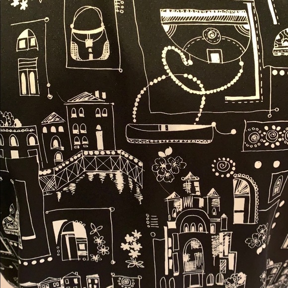 Elementz Hotels & Handbags Button Up Collared Top - Picture 3 of 4